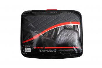 7 549 р. Чехлы на сиденье РОМБ (с 2007г. - 2012г. экокожа) Seintex  Honda Civic  FD (2005-2011) седан дорестайлинг, седан рестайлинг (черный)  с доставкой в г. Кемерово. Увеличить фотографию 2