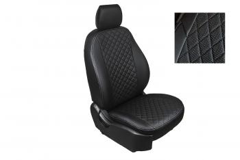 Чехлы на сиденье РОМБ (экокожа) Seintex Nissan Juke  1 YF15 (2010-2020) дорестайлинг, рестайлинг (черный)