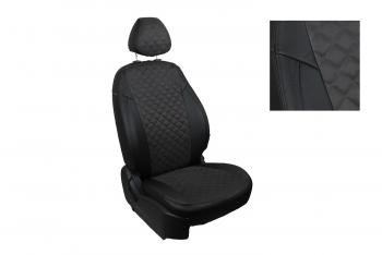 Чехлы для сидений (РОМБ Алькантара) Seintex  Volkswagen Golf  4 (1997-2003) (черный)