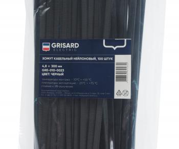 216 р. Хомут-стяжка 300х4.8 пластик черный (100шт.) GRISARD ELECTRIC GRISARD ELECTRIC gre-010-0023  с доставкой в г. Кемерово. Увеличить фотографию 2