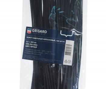 73 р. Хомут-стяжка 200х2.5 пластик черный (100шт.) GRISARD ELECTRIC GRISARD ELECTRIC gre-010-0006  с доставкой в г. Кемерово. Увеличить фотографию 2
