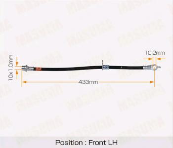 1 279 р. Шланг тормозной TOYOTA Land Cruiser передний правый MASUMA MASUMA bh-649-1  с доставкой в г. Кемерово. Увеличить фотографию 1