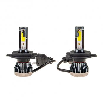 799 р. Лампа светодиодная 1224V H4 18W с радиатором (2шт.)LED 2 COB MisMINI MISTAR mis-mini-h4  с доставкой в г. Кемерово. Увеличить фотографию 2