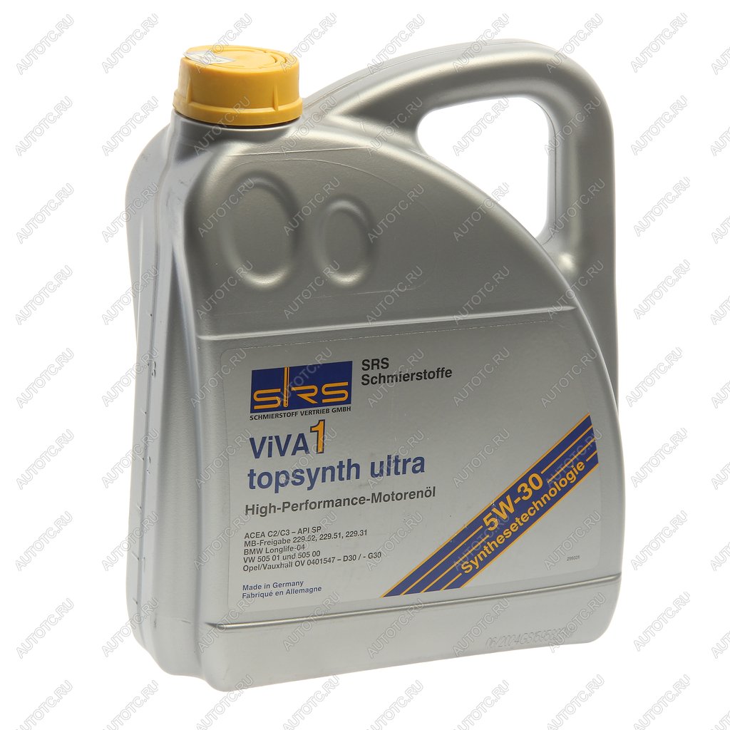 5 799 р. Масло моторное VIVA 1 topsynth Ultra 5W30 синт.4л SRS SRS 38876  с доставкой в г. Кемерово