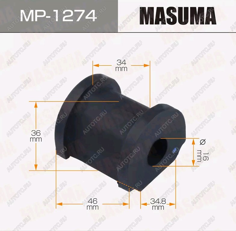 251 р. Втулка переднего стабилизатора MASUMA  Honda Civic ( EU,  ES) (2003-2006)  хэтчбэк 5 дв. рестайлинг, седан рестайлинг  с доставкой в г. Кемерово