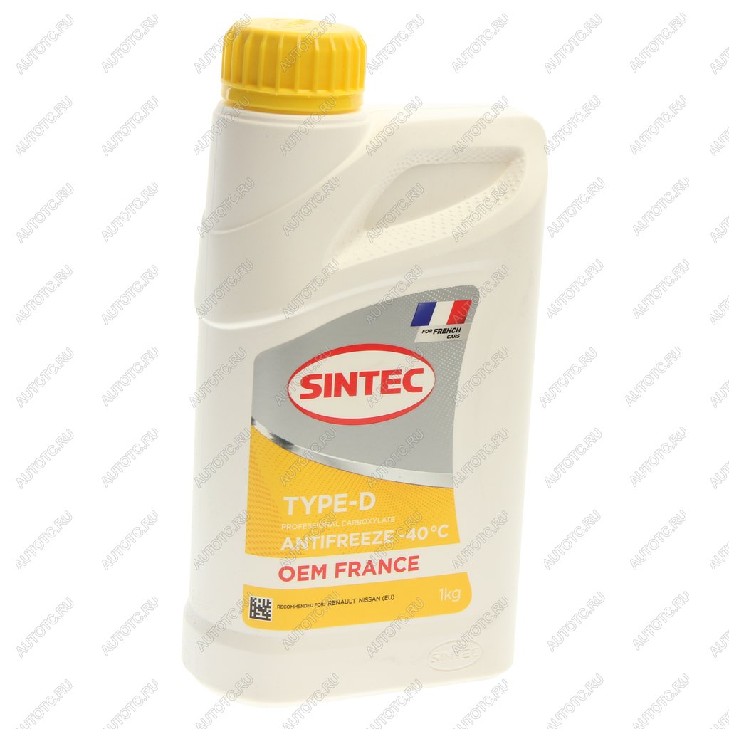 349 р. Антифриз желтый -40C 1кг OEM France Type-D SINTEC SINTEC 6145013  с доставкой в г. Кемерово