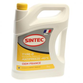 1 399 р. Антифриз желтый -40C 5кг OEM France Type-D SINTEC SINTEC 6145014  с доставкой в г. Кемерово. Увеличить фотографию 1