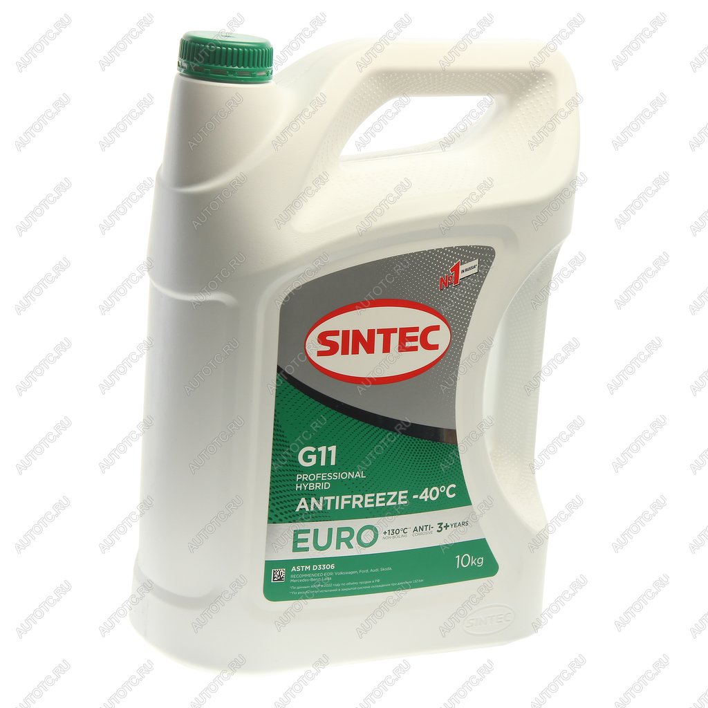 2 399 р. Антифриз зеленый -40C 10кг G11 Euro SINTEC SINTEC 990571  с доставкой в г. Кемерово