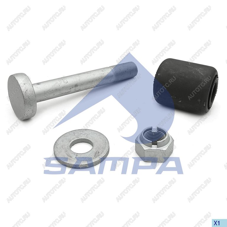 2 279 р. Ремкомплект BPW пальца рессоры (болт,гайка,шайба,втулка) SAMPA SAMPA 070.734  с доставкой в г. Кемерово