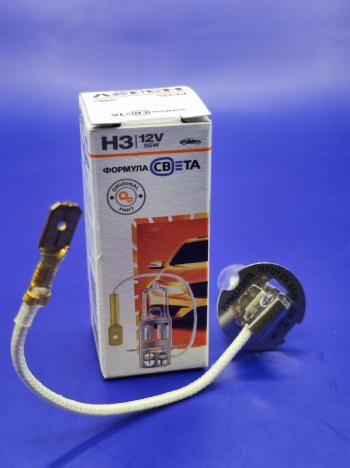 229 р. Лампа автомобильная H3 12V 55W PK22S галогенная для легковых автомобилей ФОРМУЛА СВЕТА 4603768602521  с доставкой в г. Кемерово. Увеличить фотографию 8