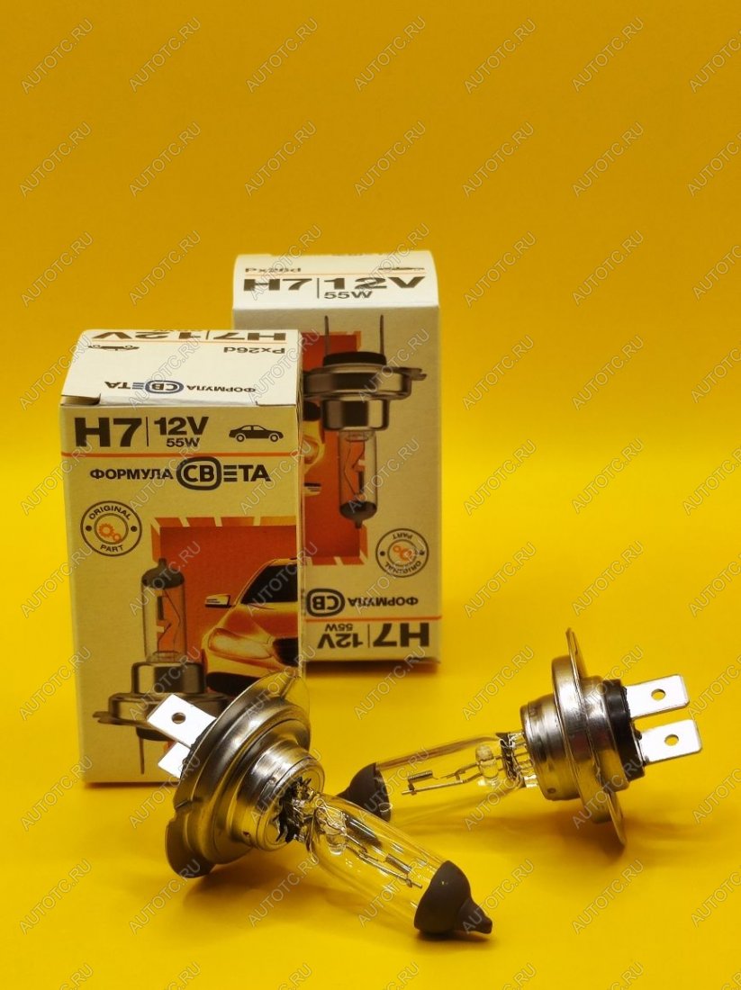 499 р. Лампа галогенная H7 12V 6055W Px26d в комплекте 2 шт ФОРМУЛА СВЕТА 2039444571355  с доставкой в г. Кемерово