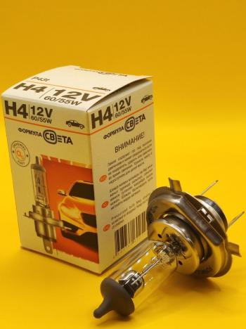 529 р. Комплект Лампа автомобильная H4 12V 6055W P43t галогенная 2 шт ФОРМУЛА СВЕТА 2039498449402  с доставкой в г. Кемерово. Увеличить фотографию 10