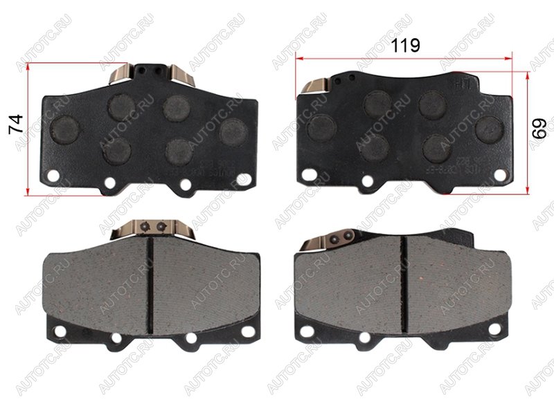 4 399 р. Колодки тормозные перед TOYOTA LAND CRUISER PRADOSURF 96-02FORTUNERHILUX 04- ADVICS A1N021  с доставкой в г. Кемерово