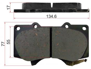 Колодки тормозные перед LEXUS GX470460TOYOTA LAND CRUISER PRADO 120150 02-MITSUBISHI PAJERO 06- ADVICS A1N011