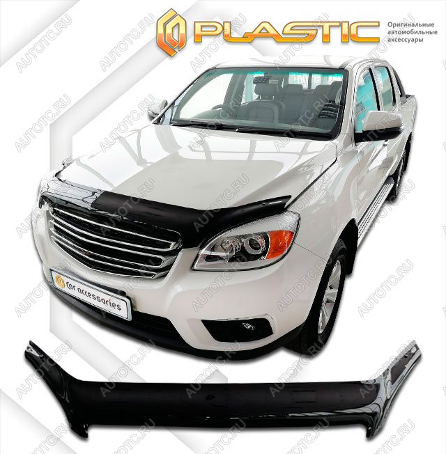 2 399 р. Дефлектор капота CA-Plastic  JAC T6 (2018-2024) пикап (серия Classic черный)  с доставкой в г. Кемерово
