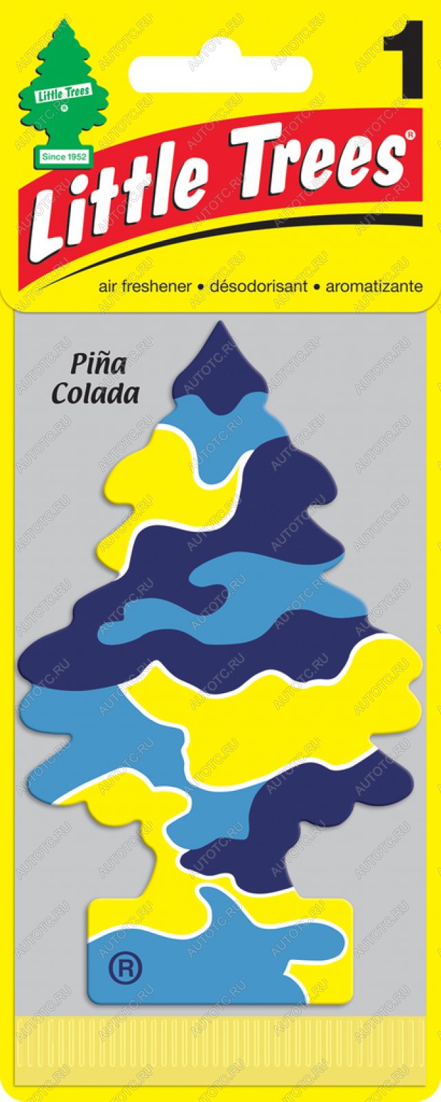 141 р. Ароматизатор подвесной пластина (pina colada) Елочка CAR FRESHNER CAR FRESHNER u1p-10967-russ  с доставкой в г. Кемерово