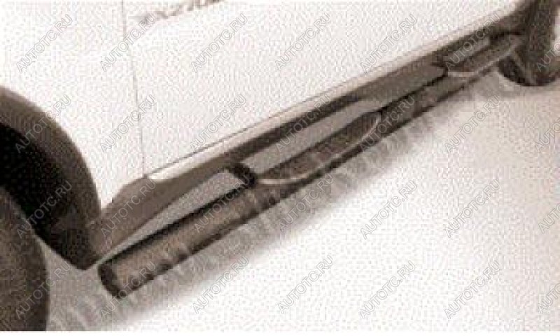 13 649 р. Защита порогов d76 с проступью Slitkoff  Geely Tugella  FY11,HPBA4 (2019-2023) дорестайлинг (Сталь с полимерным покрытием в цвет черный)  с доставкой в г. Кемерово