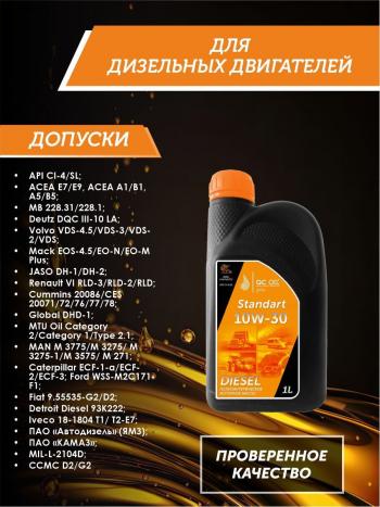1 999 р. Моторное масло QC OIL STANDART SAE 10W-40 CI-4SL полусинтетическое, канистра 1л QC OIL qcsg10w40p1  с доставкой в г. Кемерово. Увеличить фотографию 2