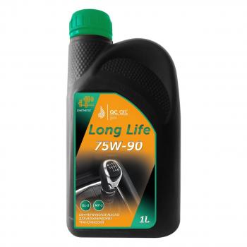Трансмиссионное масло 75W-90 GL-5 QC OIL Long Life синтетическое плакирующее, канистра 1л QC OIL qcllgl575w90s1