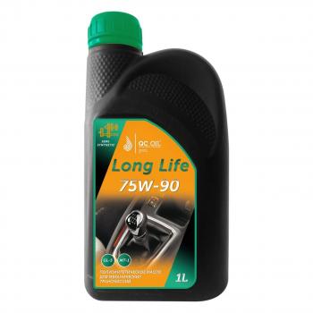 Трансмиссионное масло 75W-90 GL-5 QC OIL Long Life полусинтетическое плакирующее, канистра 1л QC OIL qcllgl575w90p1