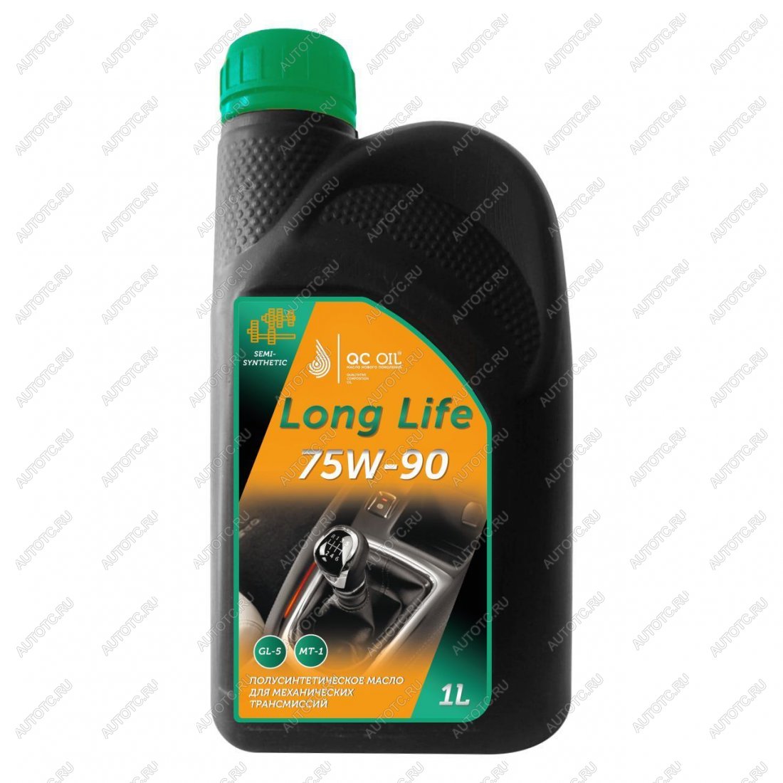 3 599 р. Трансмиссионное масло 75W-90 GL-5 QC OIL Long Life полусинтетическое плакирующее, канистра 1л QC OIL qcllgl575w90p1  с доставкой в г. Кемерово