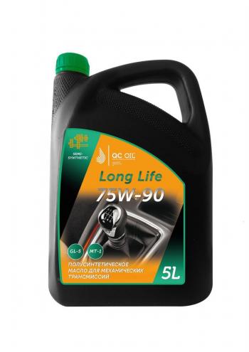 Трансмиссионное масло 75W-90 GL-5 QC OIL Long Life полусинтетическое плакирующее, канистра 5л QC OIL qcllgl575w90p5