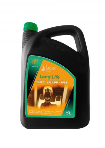 Трансмиссионное масло 80W-90 GL-5 QC OIL Long Life полусинтетическое плакирующее, канистра 5л QC OIL qcllgl580w90p5