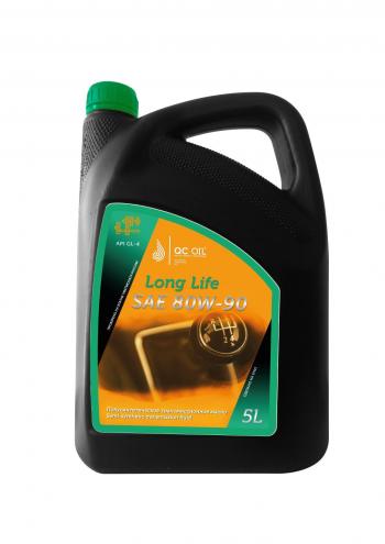 Трансмиссионное масло 80W-90 GL-4 QC OIL Long Life полусинтетическое плакирующее, канистра 5л QC OIL qcllgl480w90p5