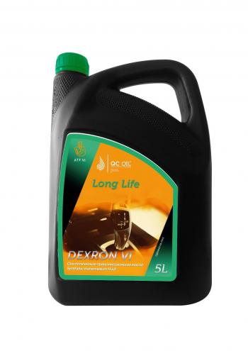 Трансмиссионное масло ATF DEXTRON VI QC OIL Long Life 5л синтетическое металлоплакирующее QC OIL qcllatfdvi5