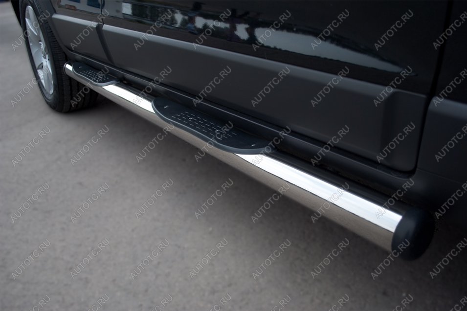 22 549 р. Пороги труба с накладками SLITKOFF Chevrolet Captiva 1-ый рестайлинг (2011-2013) (d76 мм)  с доставкой в г. Кемерово