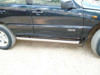 Пороги труба SLITKOFF Chevrolet Niva  2123 (2002-2008) дорестайлинг