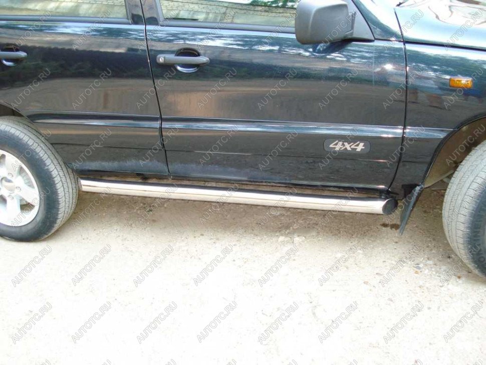 23 799 р. Пороги труба SLITKOFF  Chevrolet Niva  2123 (2002-2008) дорестайлинг (d76 мм)  с доставкой в г. Кемерово