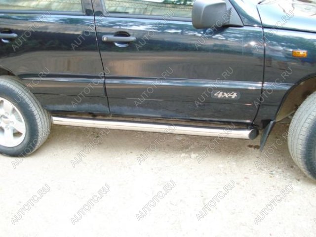 19 999 р. Пороги труба SLITKOFF  Chevrolet Niva  2123 (2002-2008) дорестайлинг (d57 мм)  с доставкой в г. Кемерово