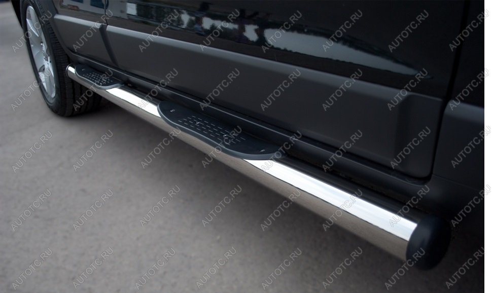 22 549 р. Пороги труба с накладками SLITKOFF Chevrolet Tahoe GMT900 5 дв. (2006-2013) (d76 мм)  с доставкой в г. Кемерово
