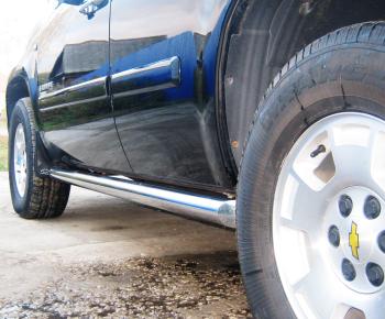 Пороги труба SLITKOFF Chevrolet Tahoe  GMT900 (2006-2013) 5 дв.