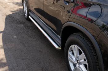 Пороги труба SLITKOFF CITROEN C-crosser (2007-2012)