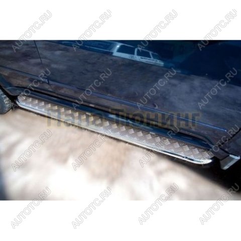 24 649 р. Пороги труба (с листом) SLITKOFF  Hyundai Tucson  TL (2015-2018) дорестайлинг (Лист алюминиевый, профиль нержавейка)  с доставкой в г. Кемерово