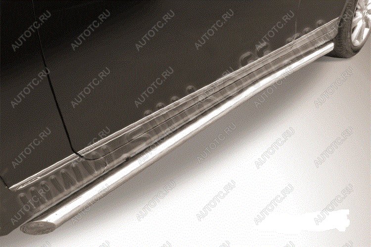 14 999 р. Защита порогов d42 Slitkoff Lexus GX460 J150 дорестайлинг (2009-2013) (нержавейка, торцы - срез под 45 градусов)  с доставкой в г. Кемерово