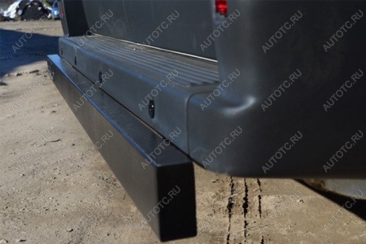 7 249 р. Защита заднего бампера d80x40чм (отбойник) Slitkoff  Peugeot Boxer  250 (2006-2014) (нержавейка с полимерным покрытием в цвет черный)  с доставкой в г. Кемерово