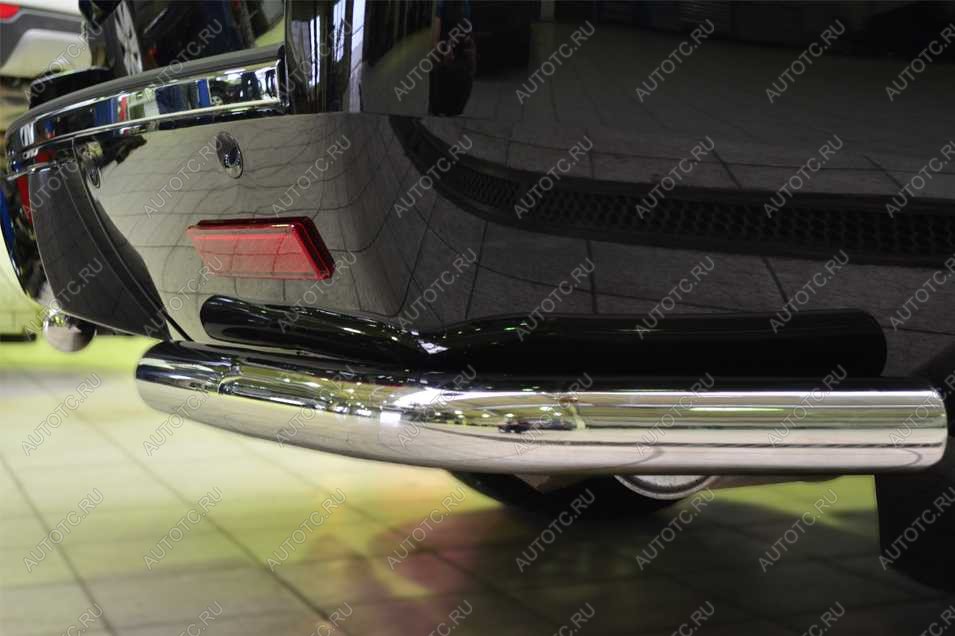 15 649 р. Защита заднего бампера уголки d57 секции (TRD) Slitkoff  Toyota Fortuner  AN160 (2020-2025) рестайлинг (нержавейка полированная)  с доставкой в г. Кемерово
