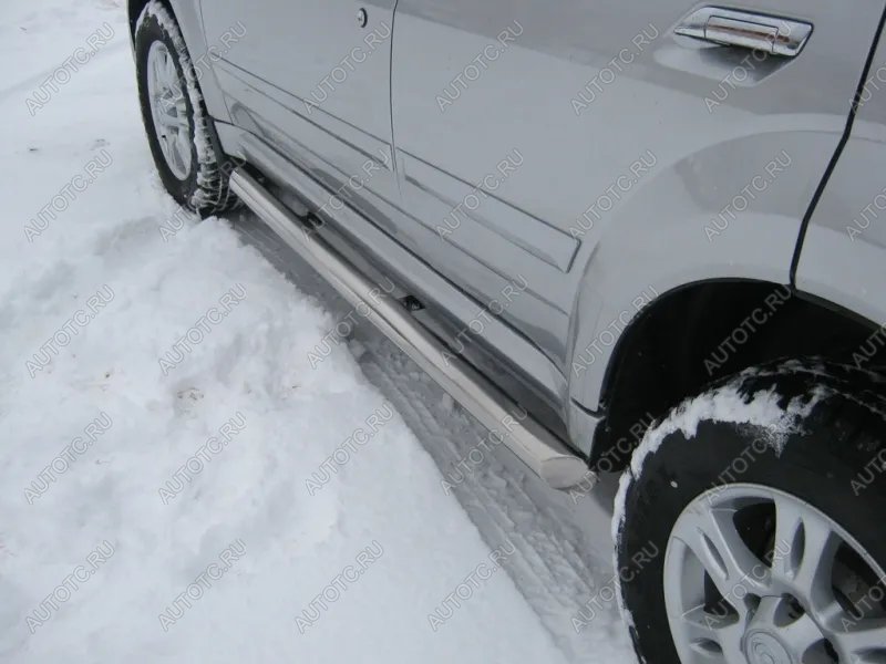 23 799 р.  Пороги труба (d76) SLITKOFF  Toyota RAV4  XA30 (2010-2013) 5 дв. удлиненный 2-ой рестайлинг (нержавейка, торцы - срез под 45 градусов)  с доставкой в г. Кемерово