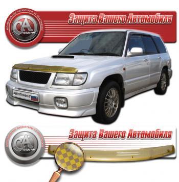 2 079 р. Дефлектор капота (Американская версия) CA-Plastiс  Honda Accord  7 CM (2002-2006) универсал дорестайлинг (серия Шелкография золото)  с доставкой в г. Кемерово. Увеличить фотографию 2