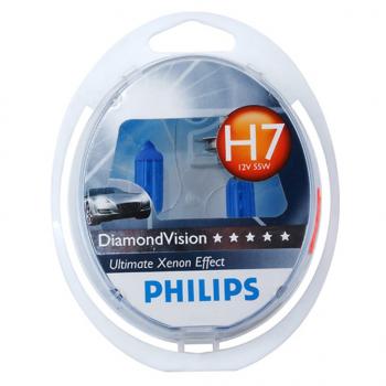 3 169 р. Лампа 12V H7 55W PX26d 5000K бокс (2шт.) Diamond Vision PHILIPS PHILIPS 12972dvs2  с доставкой в г. Кемерово. Увеличить фотографию 1