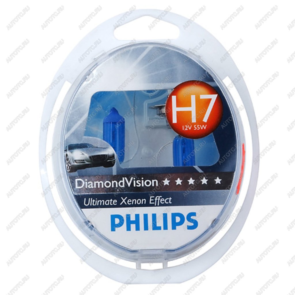3 169 р. Лампа 12V H7 55W PX26d 5000K бокс (2шт.) Diamond Vision PHILIPS PHILIPS 12972dvs2  с доставкой в г. Кемерово