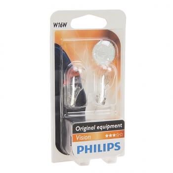 299 р. Лампа 12V W16W W2.1x9.5d блистер (2шт.) PHILIPS PHILIPS 12067b2  с доставкой в г. Кемерово. Увеличить фотографию 1