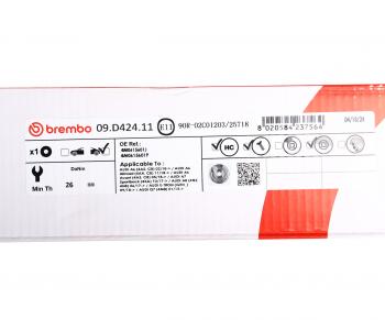 12 499 р. Диск тормозной AUDI A4,A8,Q7 (16-) задний (1шт.) BREMBO BREMBO 09d42411  с доставкой в г. Кемерово. Увеличить фотографию 6