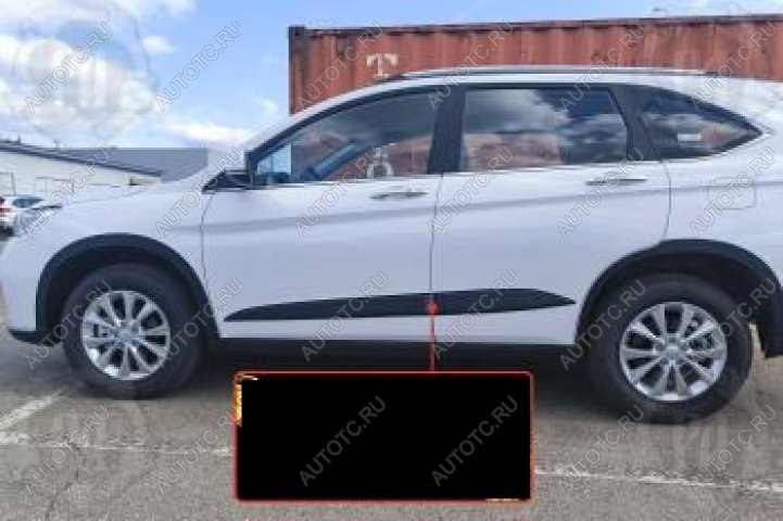 1 219 р. Молдинг двери передний левый Русская Артель  Haval M6 (2021-2025) (шагрень)  с доставкой в г. Кемерово