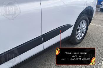 Молдинг двери задний левый Русская Артель Haval M6 (2021-2025) (глянец под покраску)