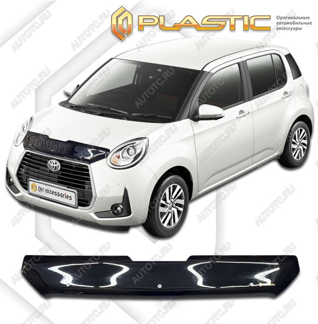 2 299 р. Дефлектор капота (рынок Японии) CA-Plastic  Toyota Passo  3 (2016-2025) дорестайлинг, рестайлинг (серия Classic черный)  с доставкой в г. Кемерово