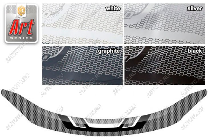 2 479 р. Дефлектор капота CA-Plastic  Nissan Sentra  7 (2014-2017) B17 (серия Art графит)  с доставкой в г. Кемерово